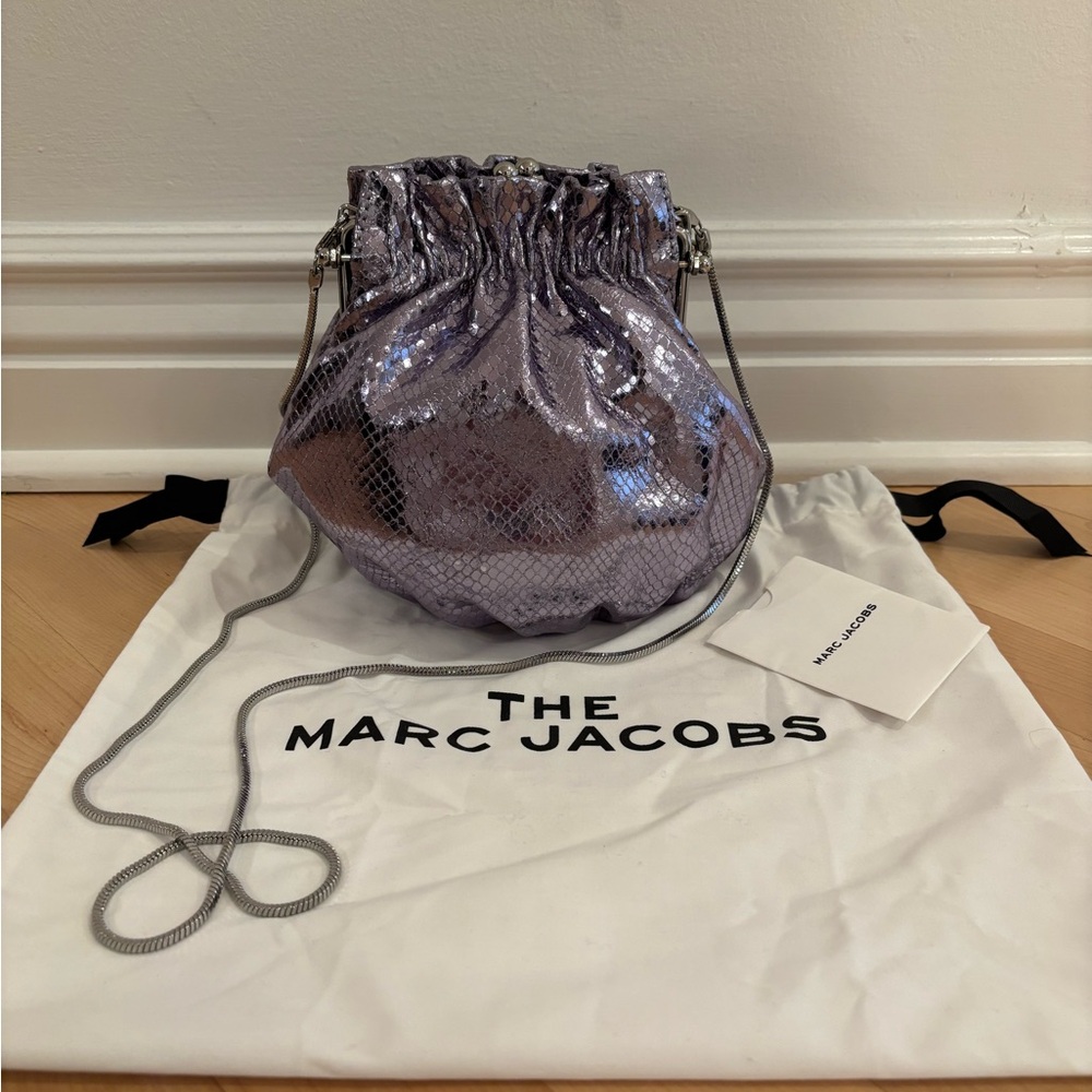 Marc Jacobs The Soiree Leather Crossbody/Clutch Bag in lavender - Picture 3 of 4